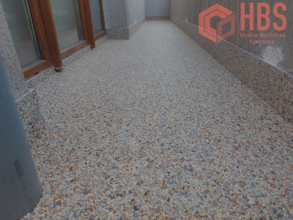 Proiect Grivita – hidroizolație terasă circulabilă cu covor de piatră naturală, fotografia 3